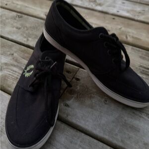 Men’s Fred Perry Trainers Casual Canvas Shoe Size Uk 6.5 US 7,5